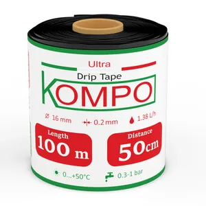 Стрічка крапельного поливу KOMPO | довж.200м | крок 50см | 1,38л/год | 8mil