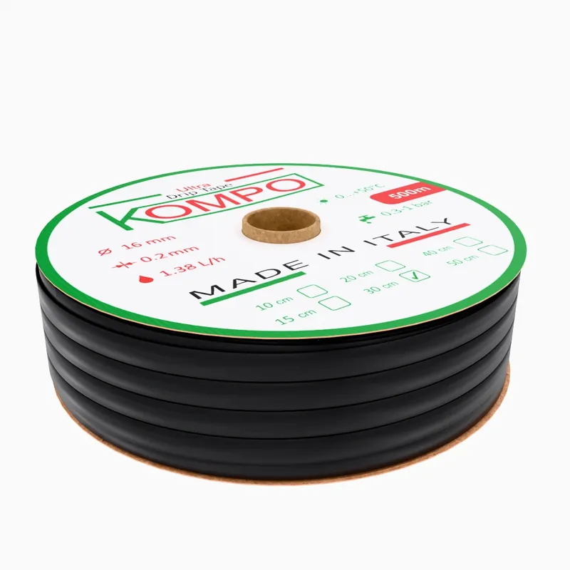 Стрічка крапельного поливу KOMPO | довж.500м | крок 30см | 1,38л/год | 8mil