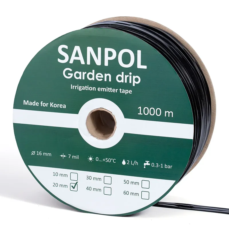 Стрічка крапельного поливу GARDEN DRIP | довж.500м | крок 50см | 1,38л/год | 8mil