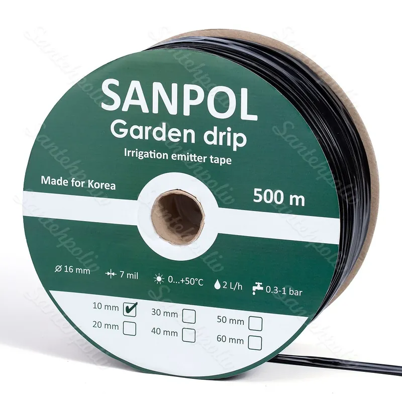 Стрічка крапельного поливу GARDEN DRIP | довж.300м | крок 30см | 1,38л/год | 8mil