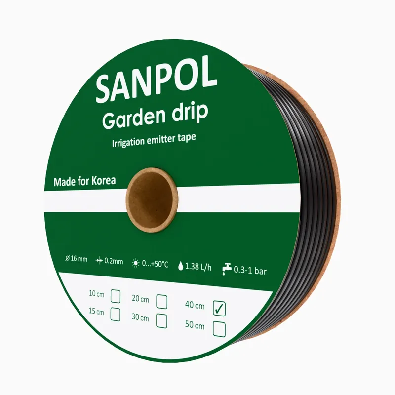 Стрічка крапельного поливу GARDEN DRIP | довж.1000м | крок 40см | 1,38л/год | 8mil