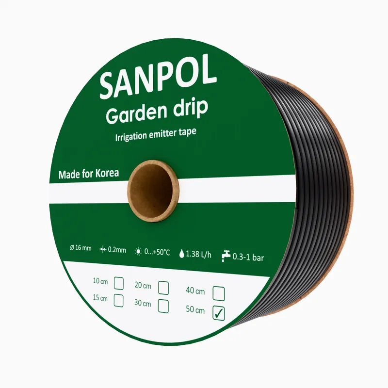 Стрічка крапельного поливу GARDEN DRIP | довж.2000м | крок 50см | 1,38л/год | 8mil