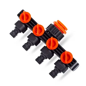 Планка-адаптер розподільник з 4-ма запірними кранами 1/2"-3/4"-1" (1/100)