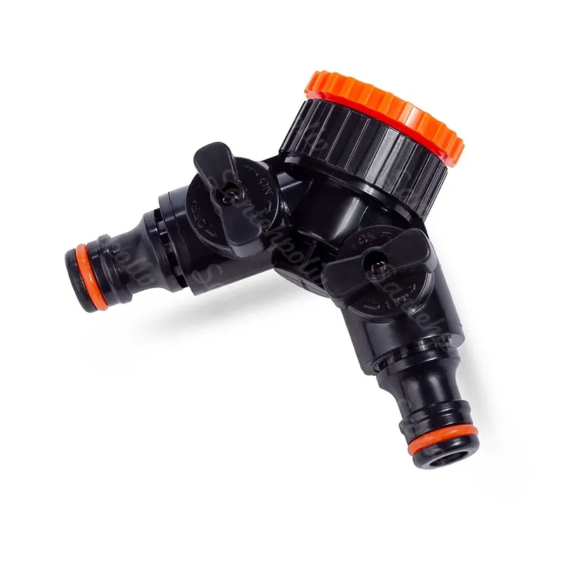 Адаптер-трійник з двома запірними кранами і редукцією 3/4 вн -1"вн. (25/250)