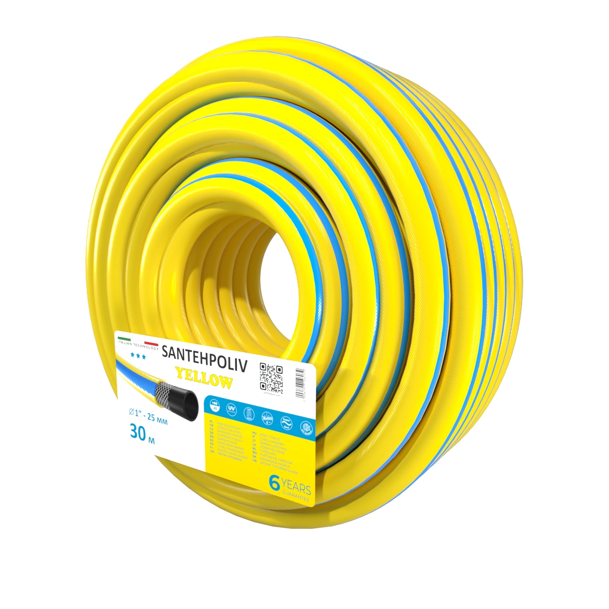 Шланг для поливу | Santehpoliv | YELLOW | 30 м x 1"