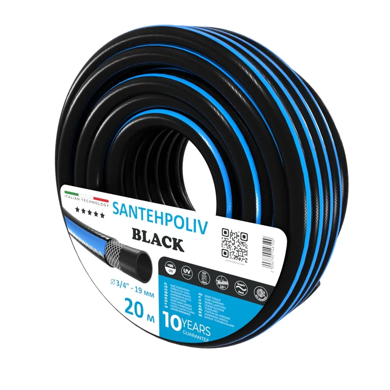 Шланг для поливу | Santehpoliv | BLACK | 20 м x 3/4"