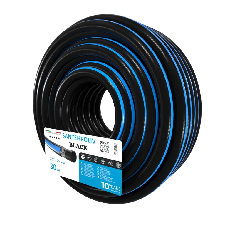 Шланг для поливу | SANPOL | BLACK | 30 м x 1"