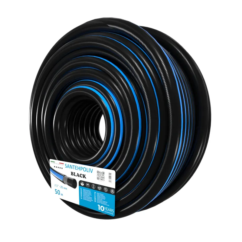 Шланг для поливу | SANPOL | BLACK | 50 м x 1"