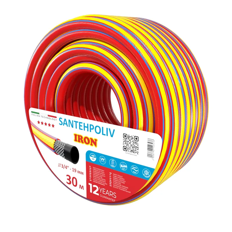 Шланг для поливу | Santehpoliv | IRON | 30 м x 3/4"