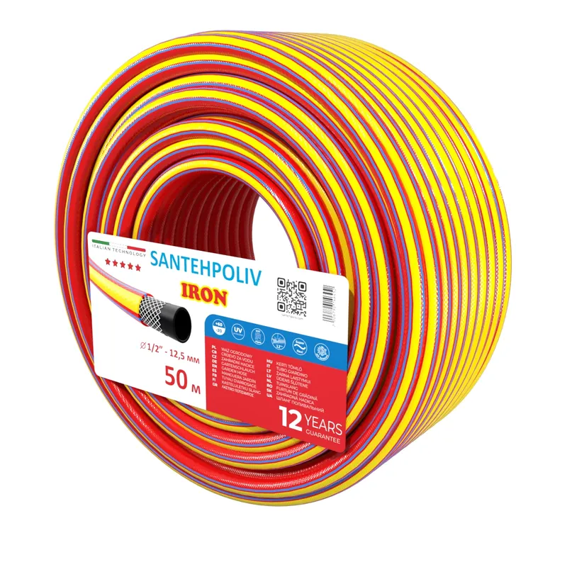 Шланг для поливу | Santehpoliv | IRON | 50 м x 1/2"