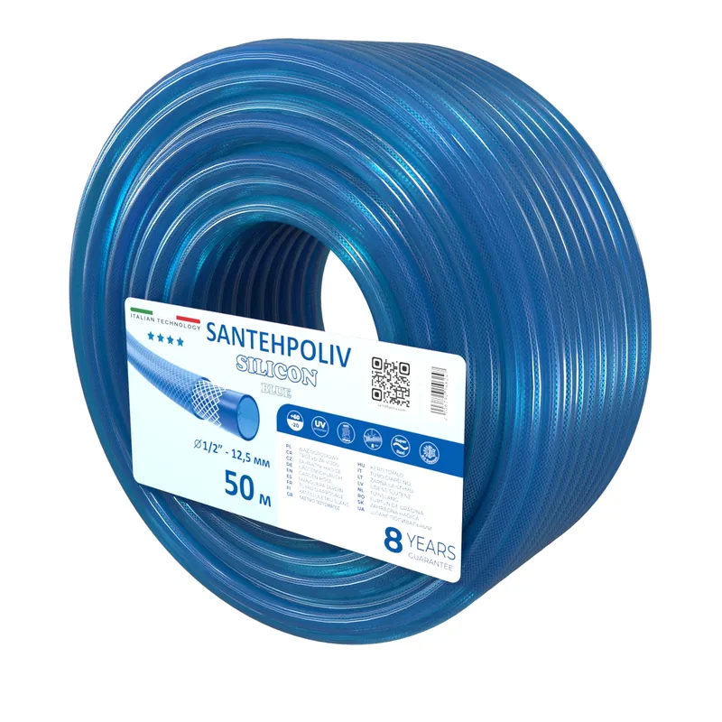 Шланг для поливу | Santehpoliv | SILICON BLUE | 50 м x 1/2"
