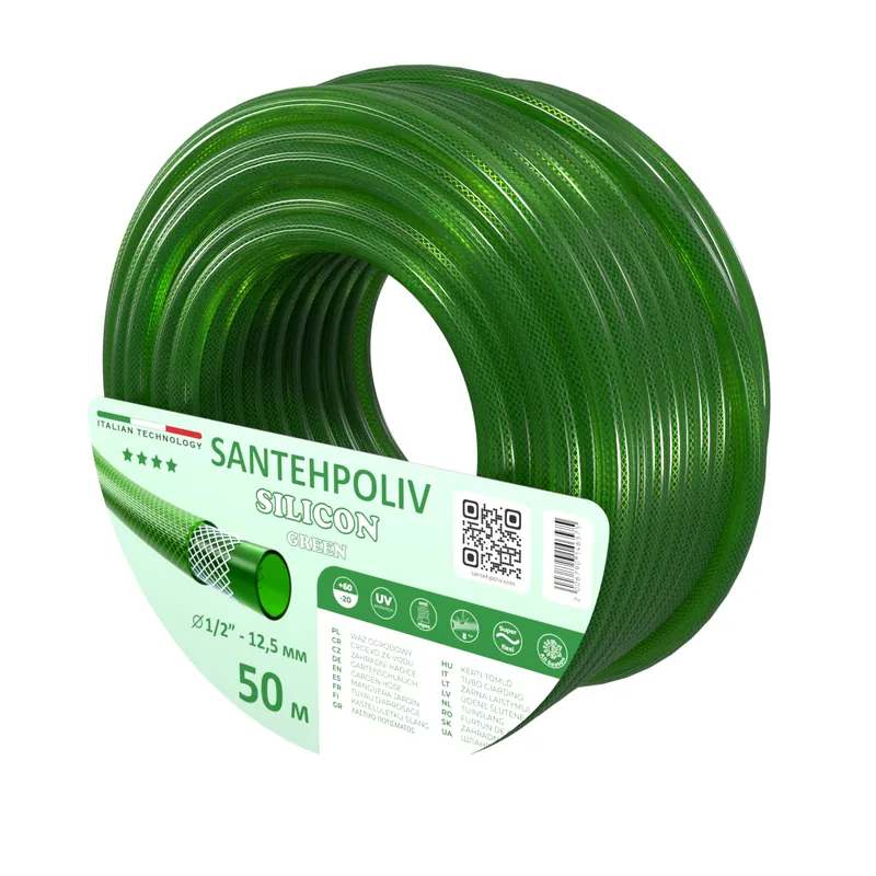 Шланг для поливу | Santehpoliv | SILICON GREEN | 30 м x 1/2"